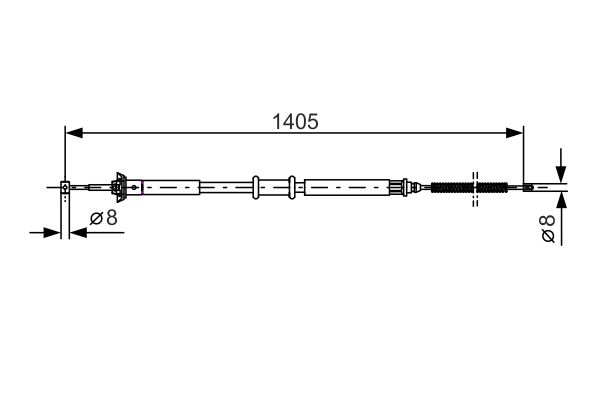 BOSCH 1987477928 Kézifék bowden, kézifék kötél