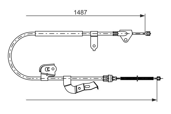 BOSCH BOS1987477952 huzal, rögzítőfék