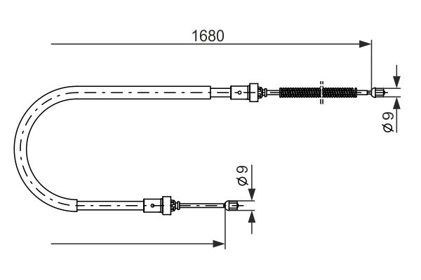 BOSCH BOS1987477955 huzal, rögzítőfék