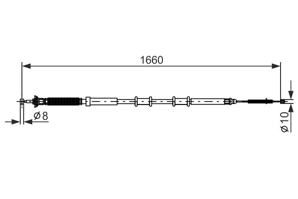 BOSCH BOS1987477973 huzal, rögzítőfék