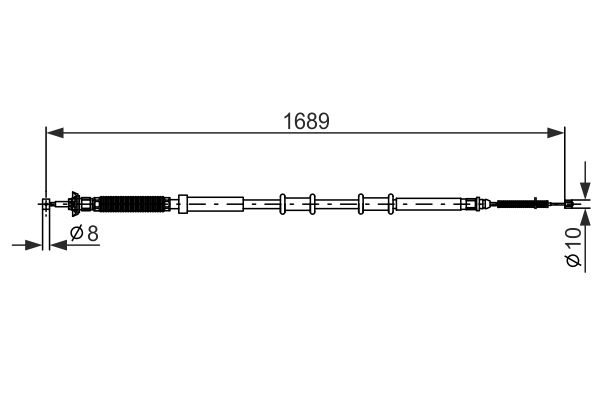 BOSCH 1001771074 1987477975 - huzal, rögzítőfék