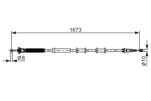 BOSCH BOS1987477977 huzal, rögzítőfék