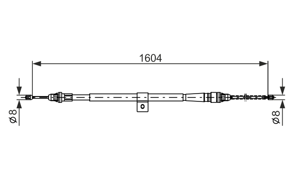 BOSCH BOS1987477980 huzal, rögzítőfék