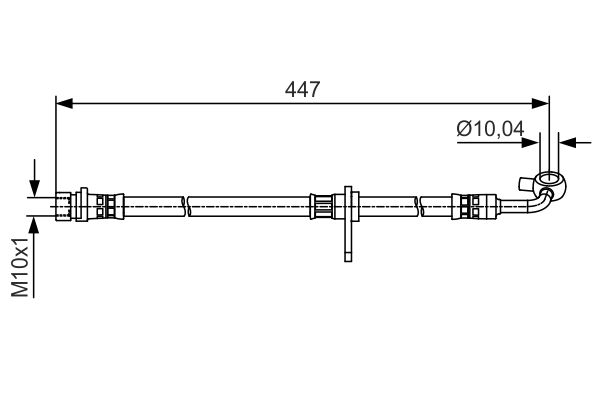 BOSCH 1987481511 Fékcső, gumifékcső