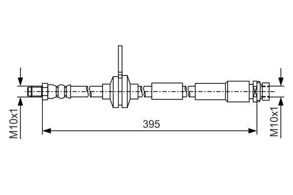 BOSCH 1987481B19 Fékcső, gumifékcső