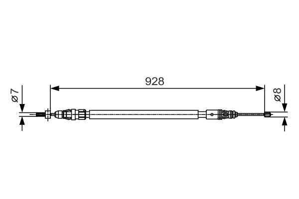 BOSCH 1987482000 Kézifék bowden, kézifék kötél