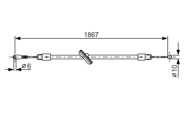 BOSCH 1987482028 Kézifék bowden, kézifék kötél