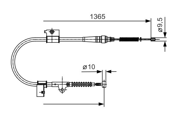 BOSCH 1987482048 Kézifék bowden, kézifék kötél