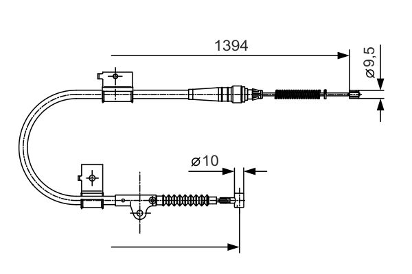 BOSCH 1987482049 Kézifék bowden, kézifék kötél