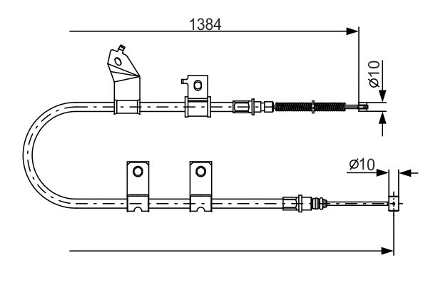 BOSCH 1987482082 Kézifék bowden, kézifék kötél