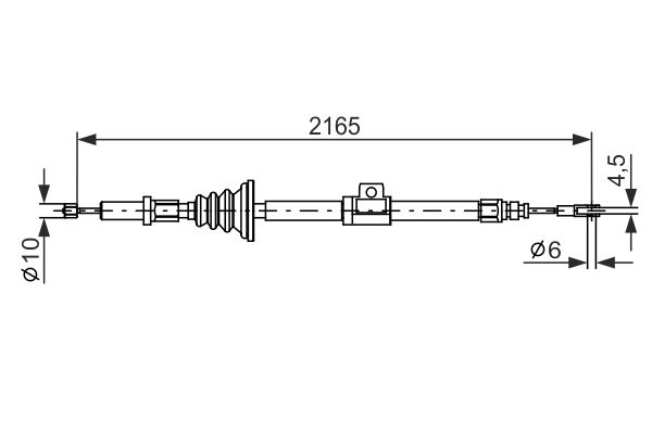 BOSCH 1987482105 Kézifék bowden, kézifék kötél