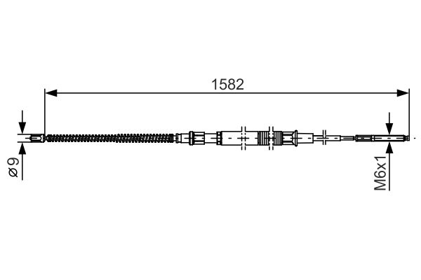 BOSCH 1987482124 Kézifék bowden, kézifék kötél