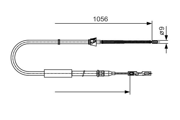 BOSCH BOS1987482125 huzal, rögzítőfék