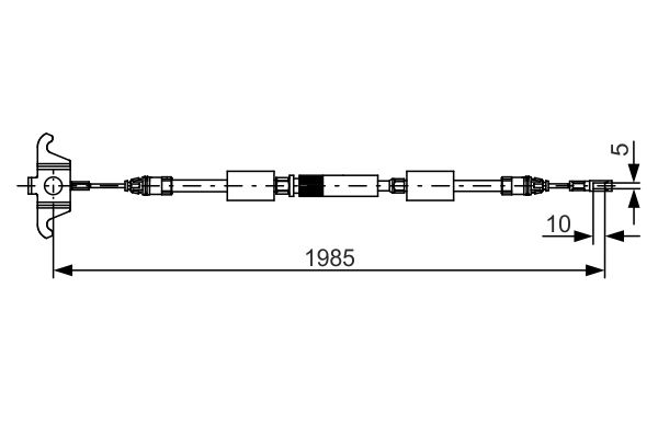 BOSCH BOS1987482128 huzal, rögzítőfék