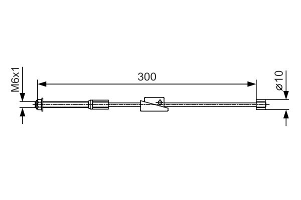 BOSCH 1001772076 1987482132 - huzal, rögzítőfék