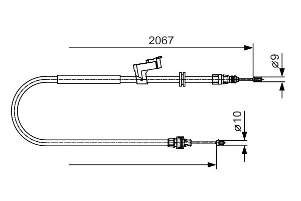 BOSCH BOS1987482134 huzal, rögzítőfék