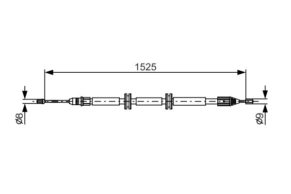 BOSCH 1987482142 Kézifék bowden, kézifék kötél