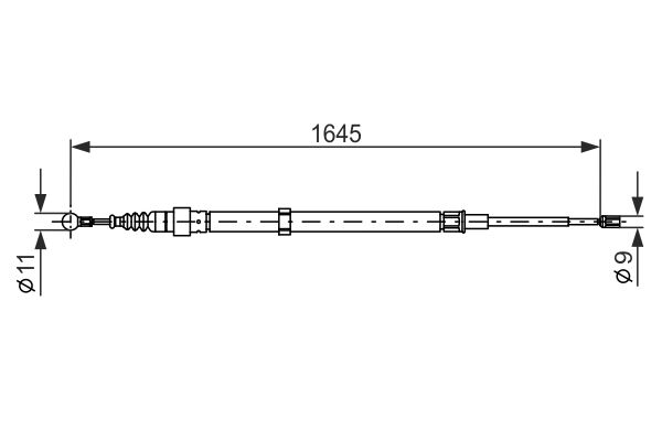 BOSCH BOS1987482191 huzal, rögzítőfék