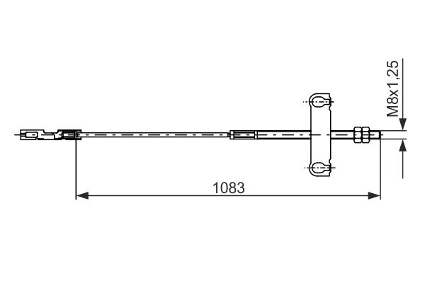 BOSCH 1987482194 Kézifék bowden, kézifék kötél