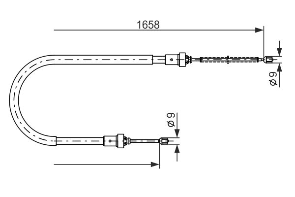 BOSCH 1987482234 Kézifék bowden, kézifék kötél