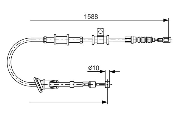 BOSCH 1001775858 1987482246 - huzal, rögzítőfék