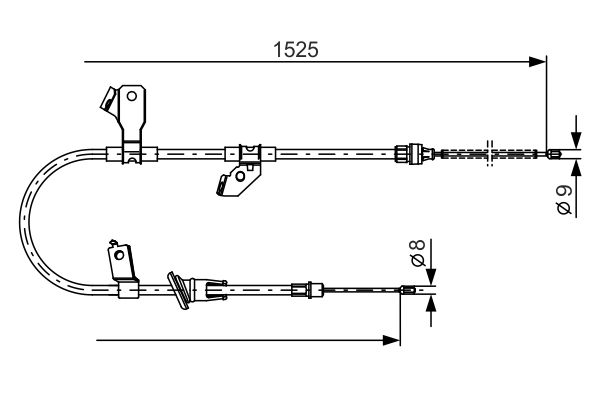 BOSCH BOS1987482247 huzal, rögzítőfék