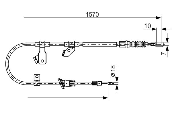 BOSCH BOS1987482272 huzal, rögzítőfék