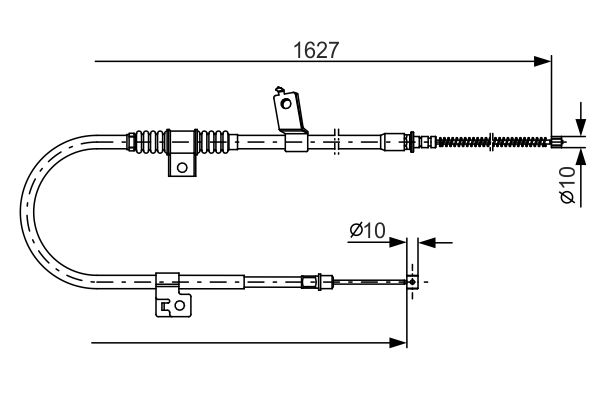 BOSCH 1987482274 Kézifék bowden, kézifék kötél