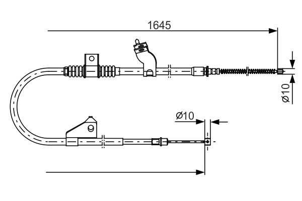 BOSCH BOS1987482275 huzal, rögzítőfék