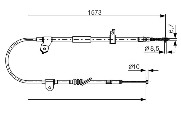 BOSCH 1987482299 Kézifék bowden, kézifék kötél