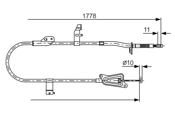 BOSCH BOS1987482304 huzal, rögzítőfék