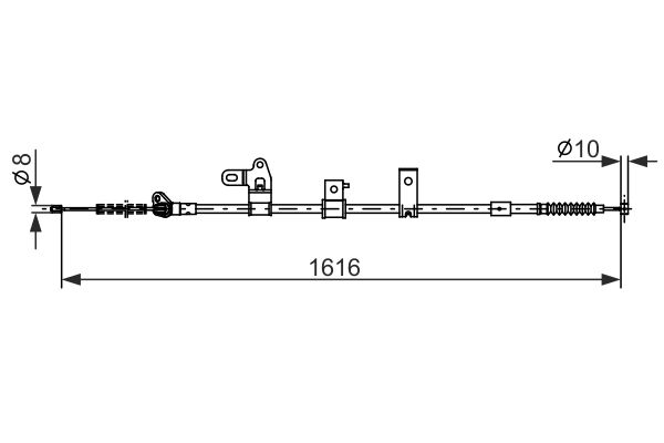 BOSCH BOS1987482307 huzal, rögzítőfék