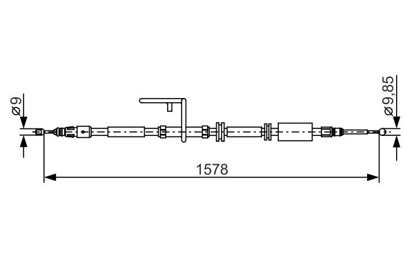 BOSCH 1987482314 Kézifék bowden, kézifék kötél