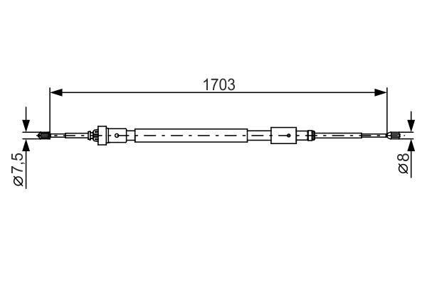 BOSCH 1987482315 Kézifék bowden, kézifék kötél