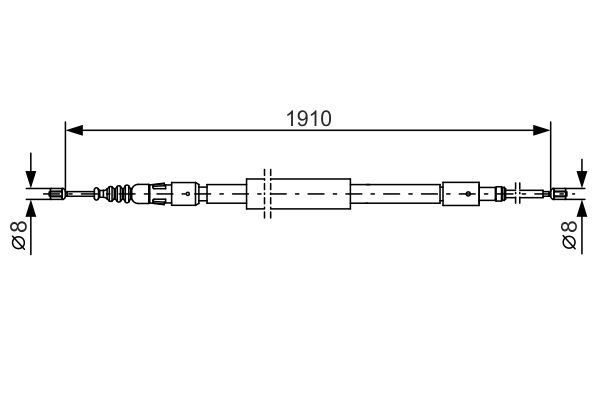 BOSCH 1987482318 Kézifék bowden, kézifék kötél