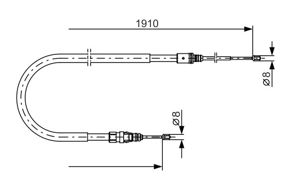 BOSCH 1987482323 Kézifék bowden, kézifék kötél