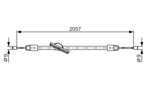 BOSCH BOS1987482331 huzal, rögzítőfék