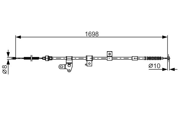 BOSCH BOS1987482346 huzal, rögzítőfék