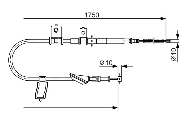 BOSCH 1987482351 Kézifék bowden, kézifék kötél