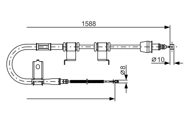 BOSCH 1987482359 Kézifék bowden, kézifék kötél