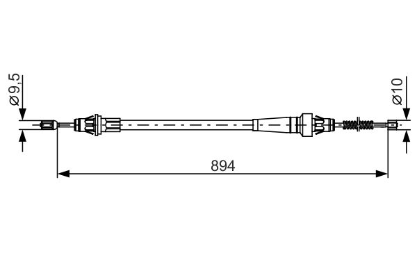 BOSCH BOS1987482365 huzal, rögzítőfék