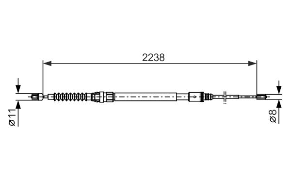 BOSCH BOS1987482373 huzal, rögzítőfék