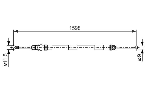 BOSCH BOS1987482388 huzal, rögzítőfék