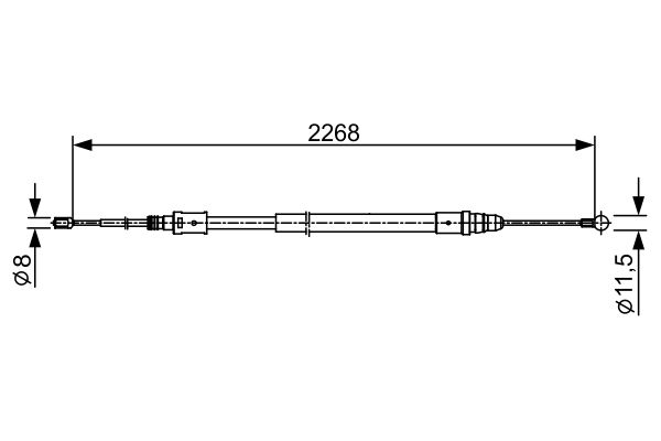 BOSCH BOS1987482409 huzal, rögzítőfék