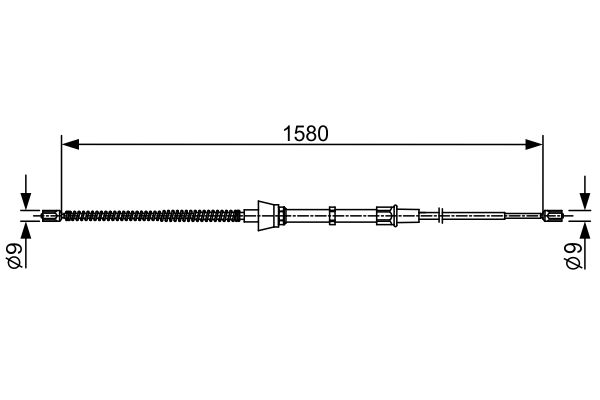 BOSCH 1987482446 Kézifék bowden, kézifék kötél