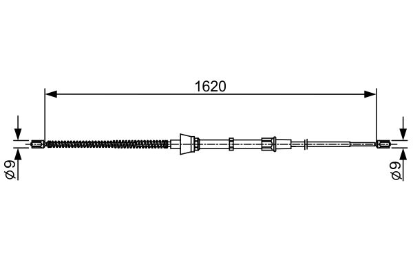 BOSCH 1987482448 Kézifék bowden, kézifék kötél