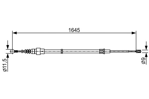 BOSCH BOS1987482451 huzal, rögzítőfék