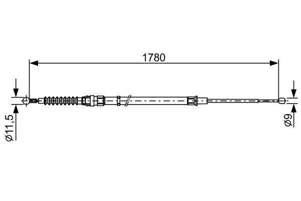 BOSCH BOH1987482458 Kézifék bowden, kézifék kötél