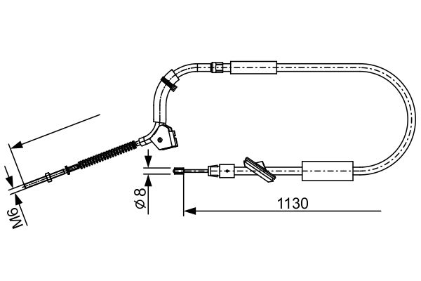 BOSCH 1001775961 1987482490 - huzal, rögzítőfék