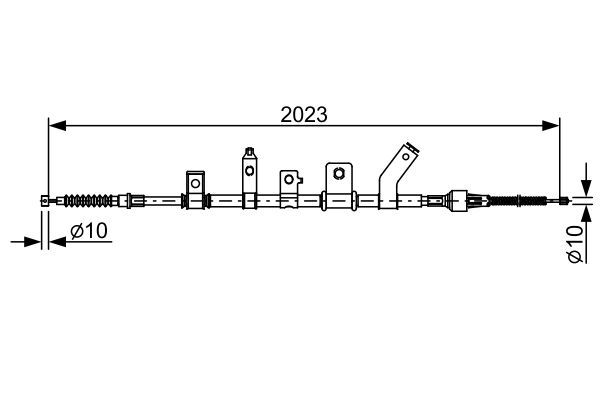 BOSCH 1001775978 1987482515 - huzal, rögzítőfék